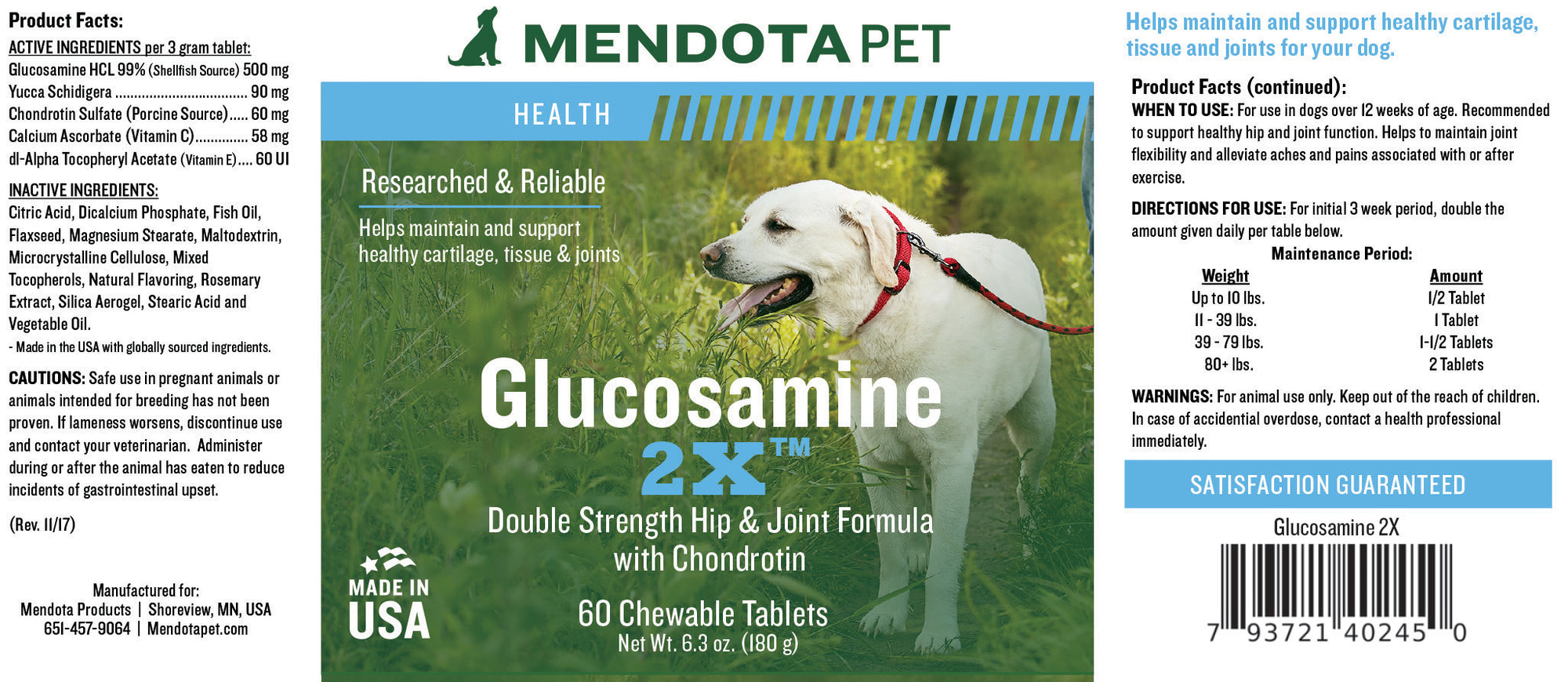 Glucosamine 2X - 60 Tablets